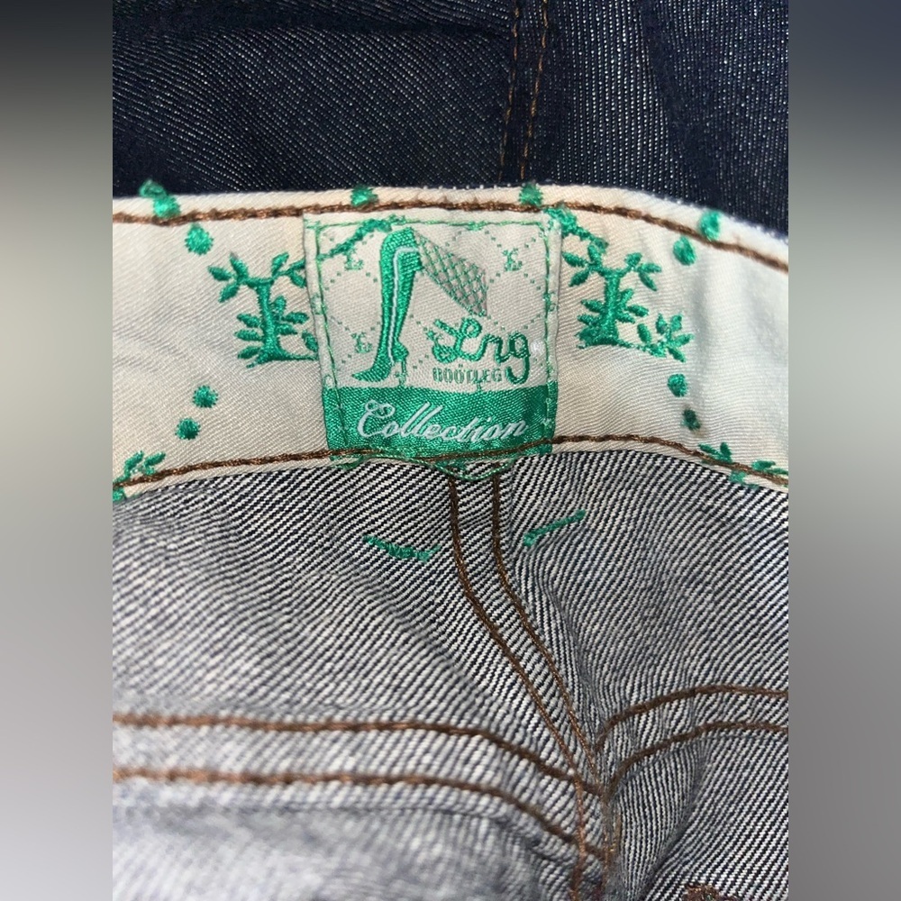 Vintage LRG Jeans by Lrg Roots and Equipment Men Embroidered Hip Hop 42x34 Baggy - Picture 8 of 9